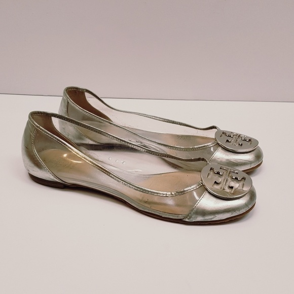 Tory Burch Silver Ballet Flats - Picture 4 of 8